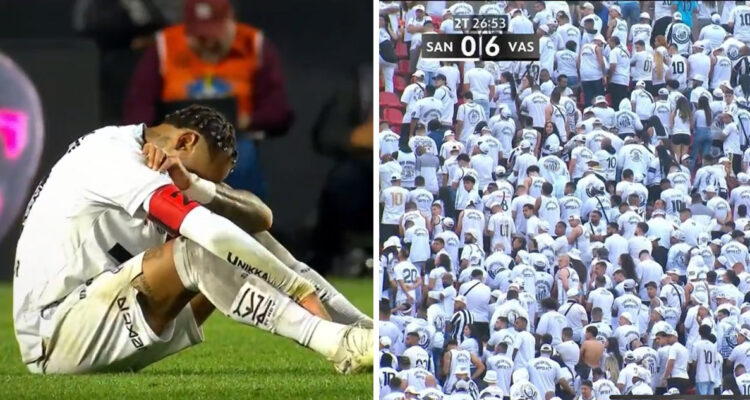 Neymar fue humillado con el Santos en Brasil.