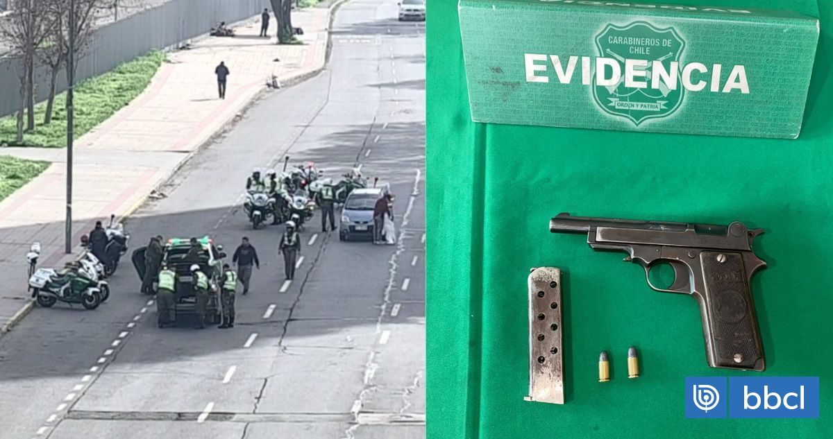 Huyó de control e intentó atropellar a carabinero en Quinta Normal: portaba un arma en su vehículo