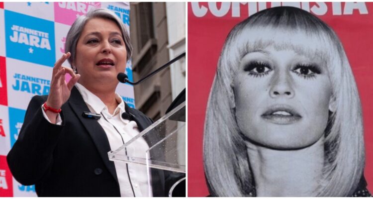 Sorpresa en Italia por afiches de Rafaella Carrà en actos de Jeannette Jara: “La idea ha funcionado”