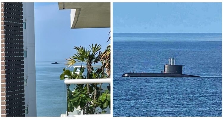Un submarino chileno sorprendió a los turistas en Puerto Vallarta, México, al salir a flote frente a las costas de esa localidad.
