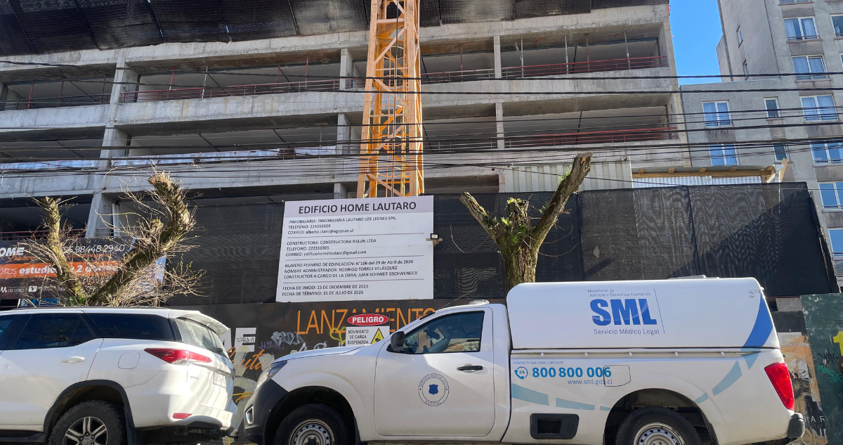 Trabajador muere tras caer desde edificio en construcción en centro de Concepción