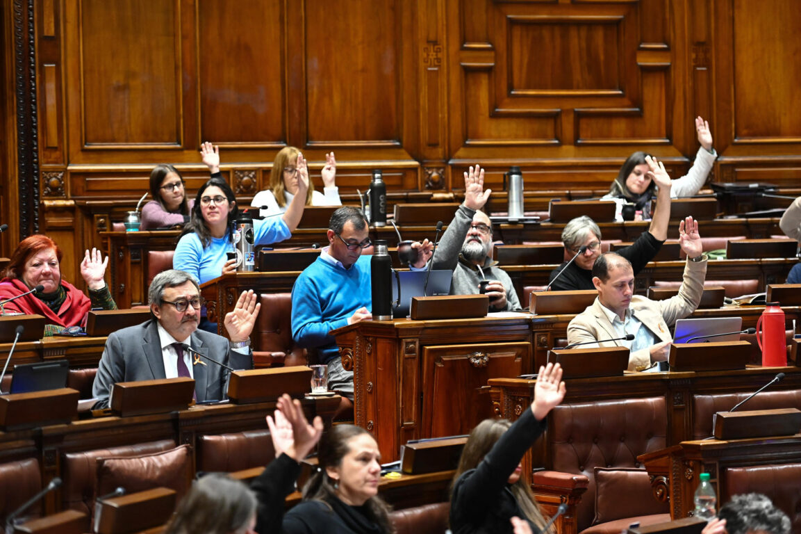 Diputados durante la sesión en la Cámara Baja en Montevideo 
