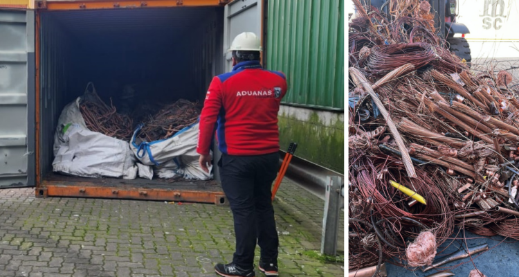 Región del Bío Bío: Aduana incautó casi 153 toneladas de cobre robado en puertos en menos de un año