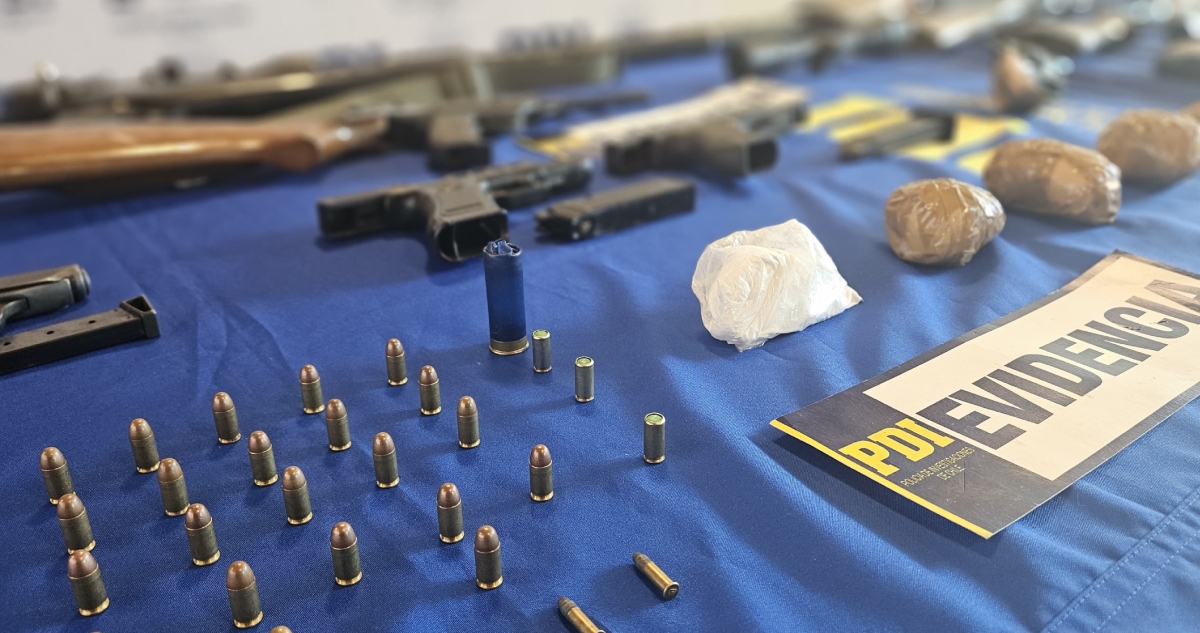 Armas incautadas en Mulchén