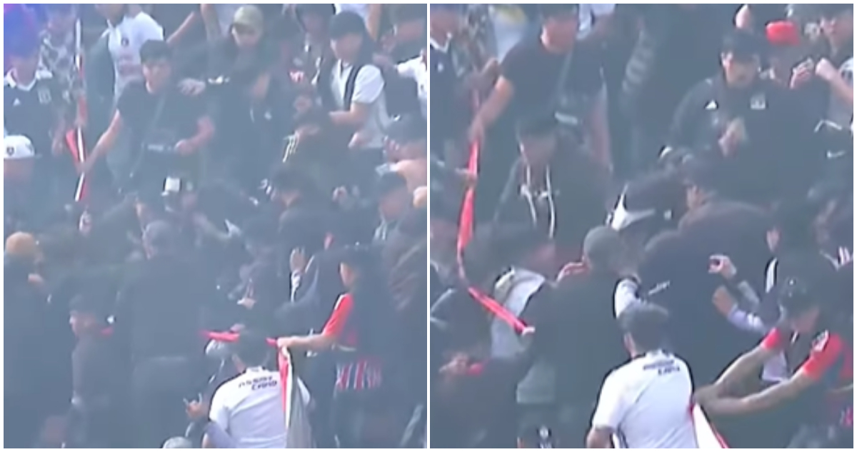 Barristas de Colo Colo en Arengazo