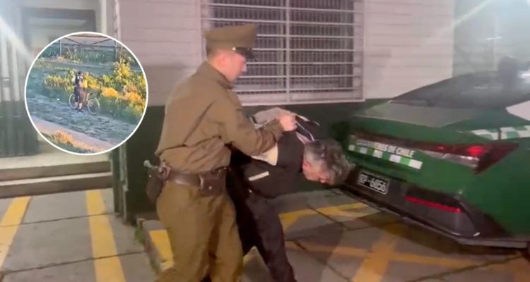 Hombre es detenido tras ingresar en bicicleta a la autopista Vespucio Sur para cometer robos