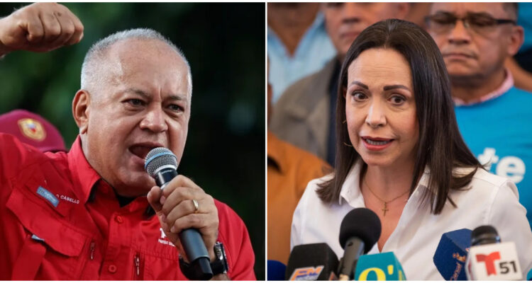 Diosdado Cabello y María Corina Machado