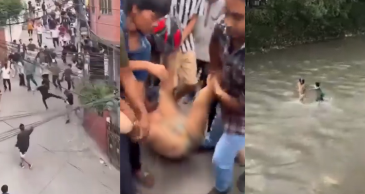 VIDEOS | Manifestantes golpean, desnudan y arrojan a un río al ministro de Finanzas de Nepal