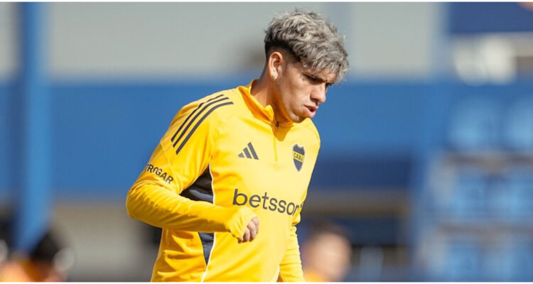 Carlos Palacios entrenando en Boca Juniors
