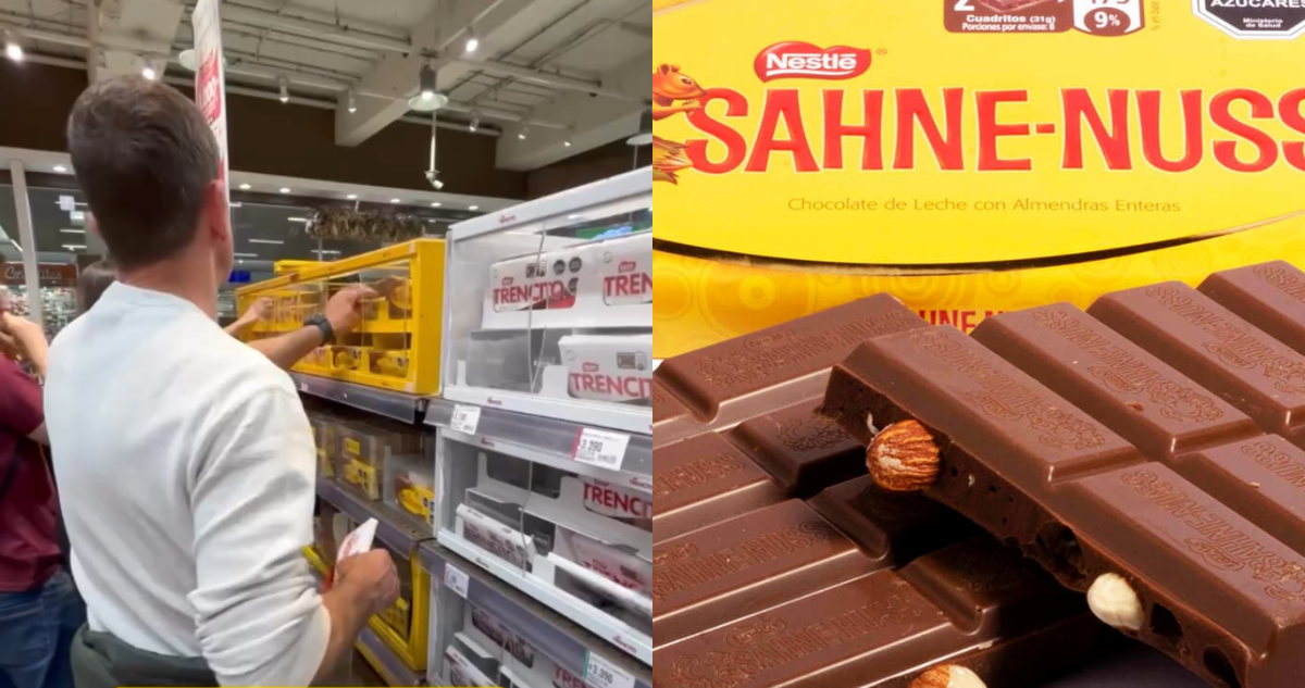 Brasileños comprando Sahne Nuss en Chile