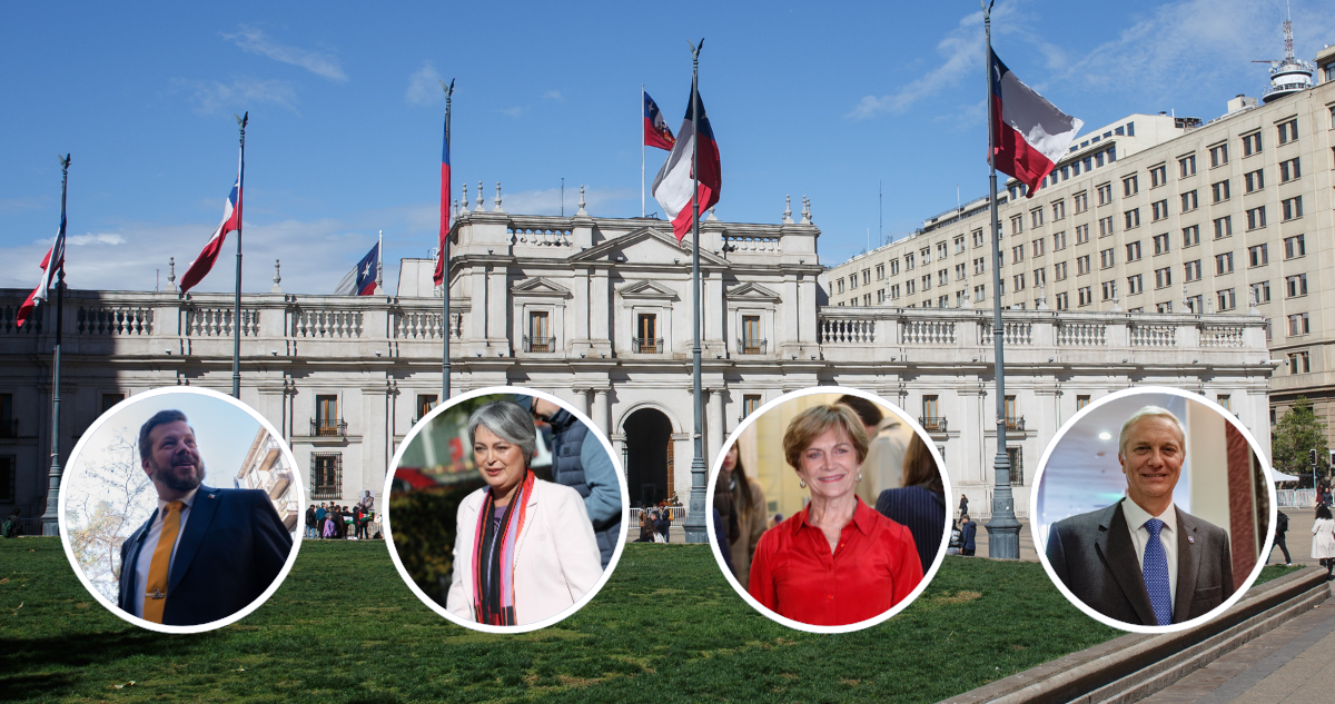 Kaiser, Jara, Matthei y Kast frente a La Moneda