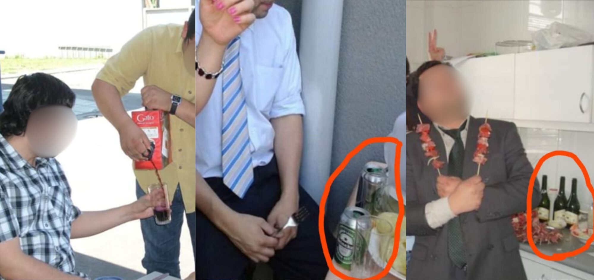 Imágenes de funcionarios del Juzgado de Garantía de San Javier consumiendo alcohol en los tribunales