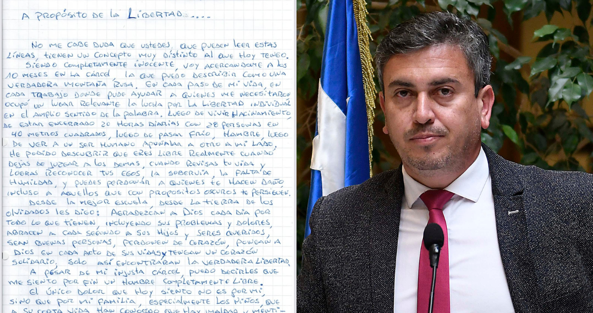 Desaforado diputado Mauricio Ojeda insiste en su inocencia con carta manuscrita desde Capitán Yáber