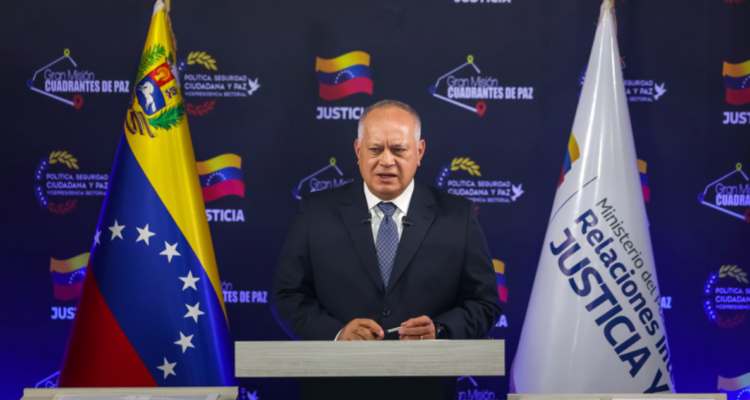 Diosdado Cabello haciendo un llamado a venezolanos a defender la patria ante la amenaza de Estados Unidos.