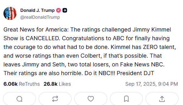 Mensaje de Donald Trump