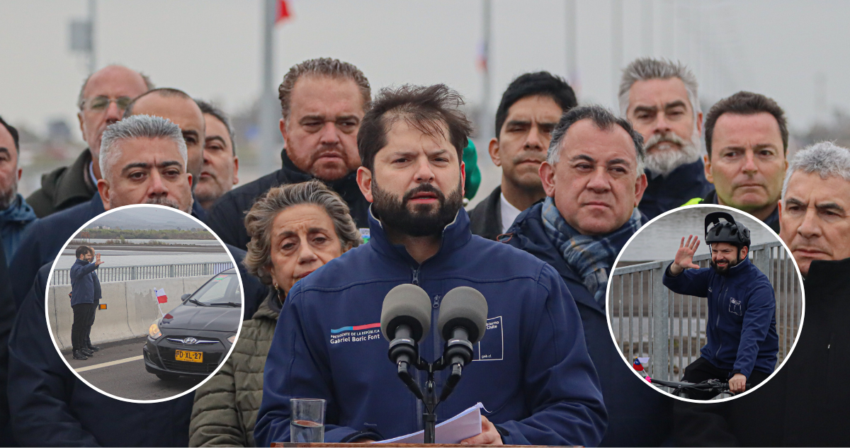 El viaducto más largo de Chile: presidente Boric da el vamos a marcha blanca de Puente Industrial