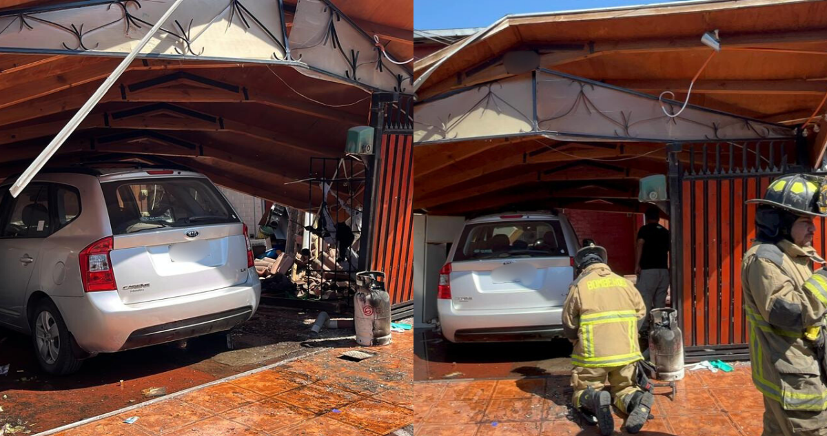 Explosión de gas en casa de Pudahuel deja dos adultos heridos: bebé nacido hace 5 días resultó ileso