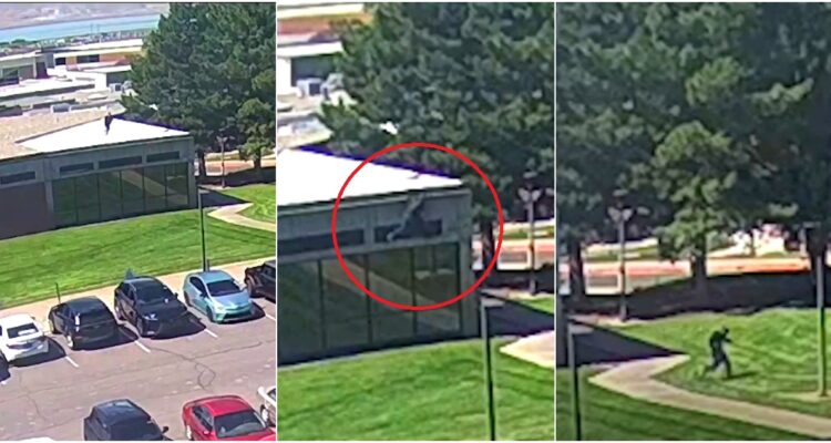 FBI exhibe video del sospechoso de disparar a Charlie Kirk huyendo por techo y saltar desde altura
