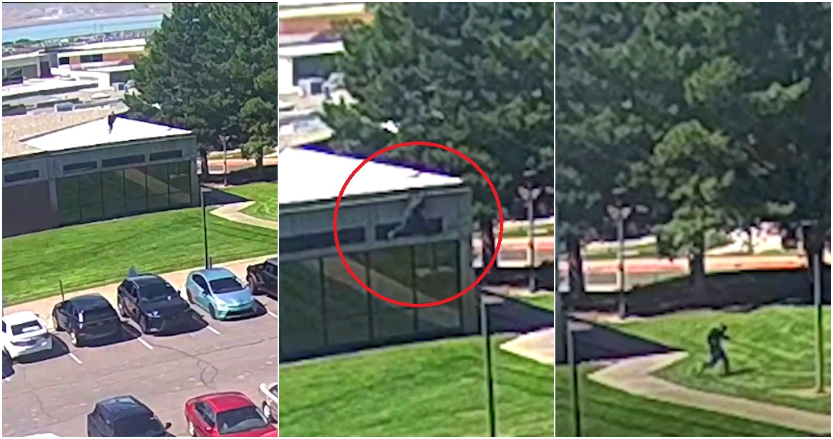 FBI exhibe video del sospechoso de disparar a Charlie Kirk huyendo por techo y saltar desde altura