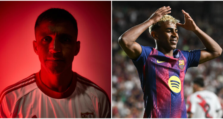 Foto de Alexis Sánchez y Lamine Yamal
