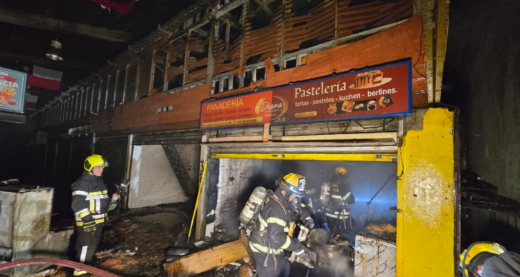 Incendio en Vega Techada de Los Ángeles deja dos locales comerciales destruidos