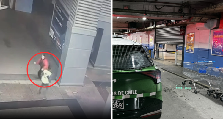 Video muestra ataque a uno de los dos guardias apuñalados en supermercado en Valdivia