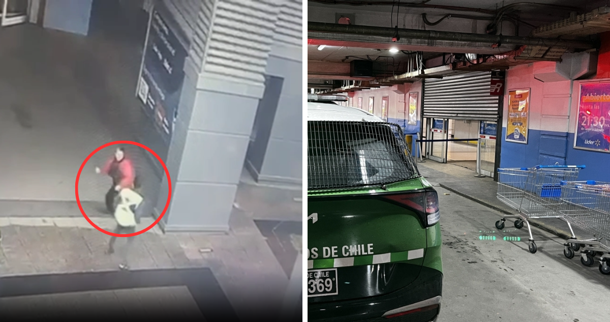 Video muestra ataque a uno de los dos guardias apuñalados en supermercado en Valdivia
