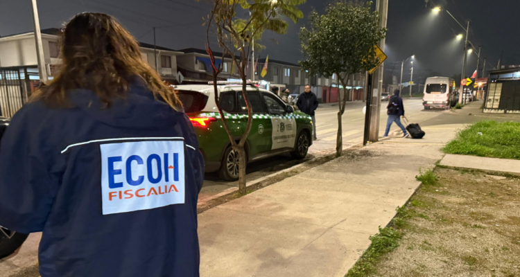 ECOH y Carabineros trabajan en el sitio del suceso.