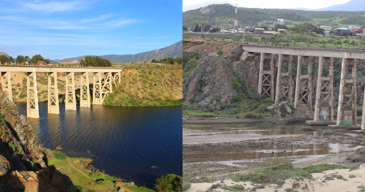 Humedal de Quilimarí antes y después