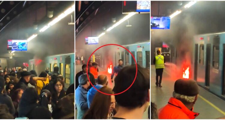 Incendio en vagón de la L5 de Metro genera conmoción en Estación San Joaquín: evacúan a pasajeros