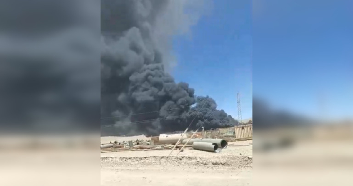 Incendio se registra al interior de mina Lomas Bayas en Sierra Gorda