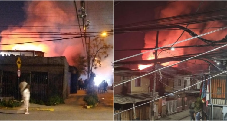 Hombre en reposo médico muere tras no poder huir de incendio que destruyó seis casas en Maipú