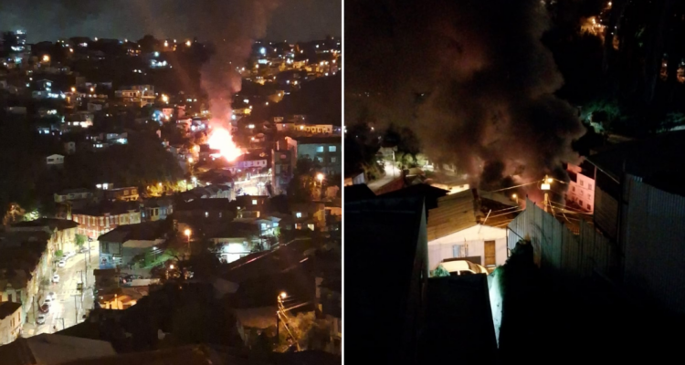 Incendio se registra en cerro Ramaditas, en Valparaíso