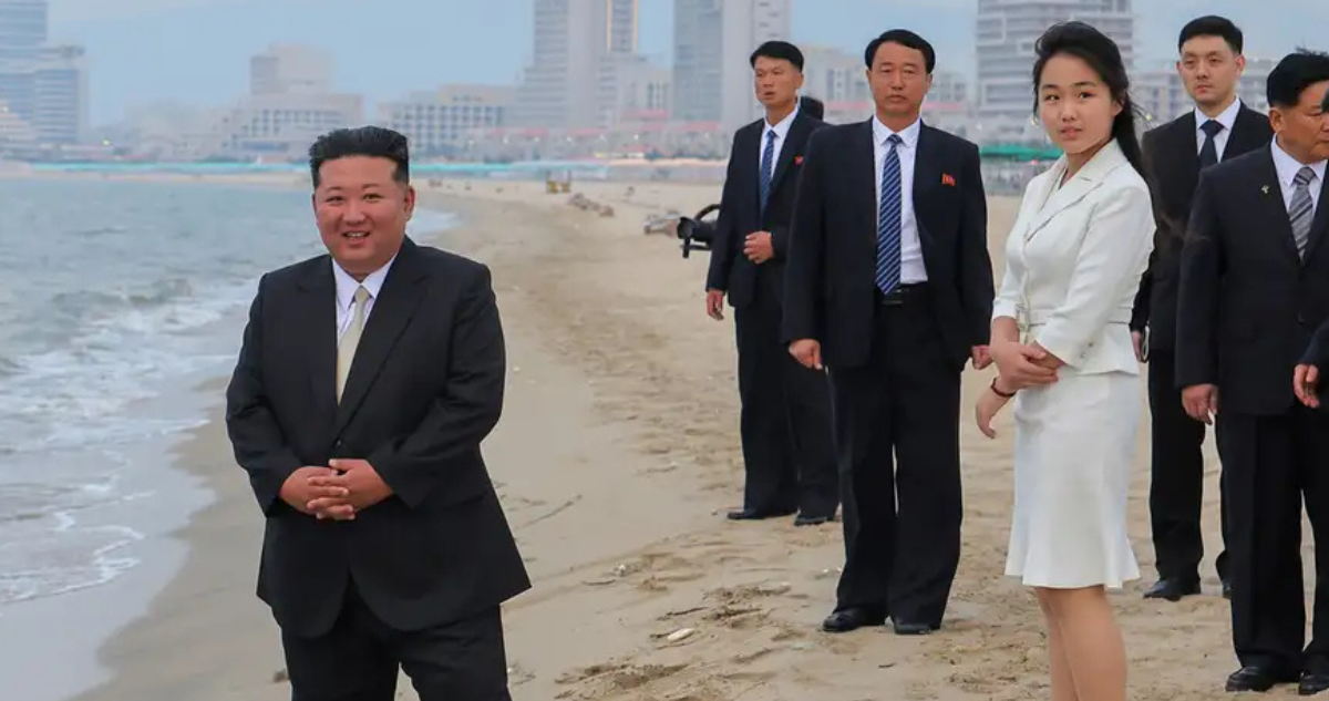 Kim Jong-un junto a su hija |