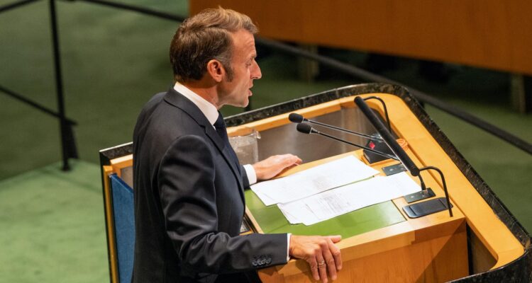 El presidente de Francia, Emmanuel Macron, en la ONU