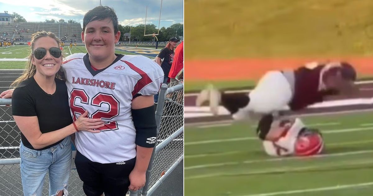 Madre de joven deportista de fútbol americano reacciona tras fractura de columna de su hijo en pleno partido