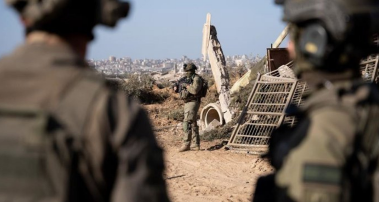Militares israelíes en la Franja de Gaza