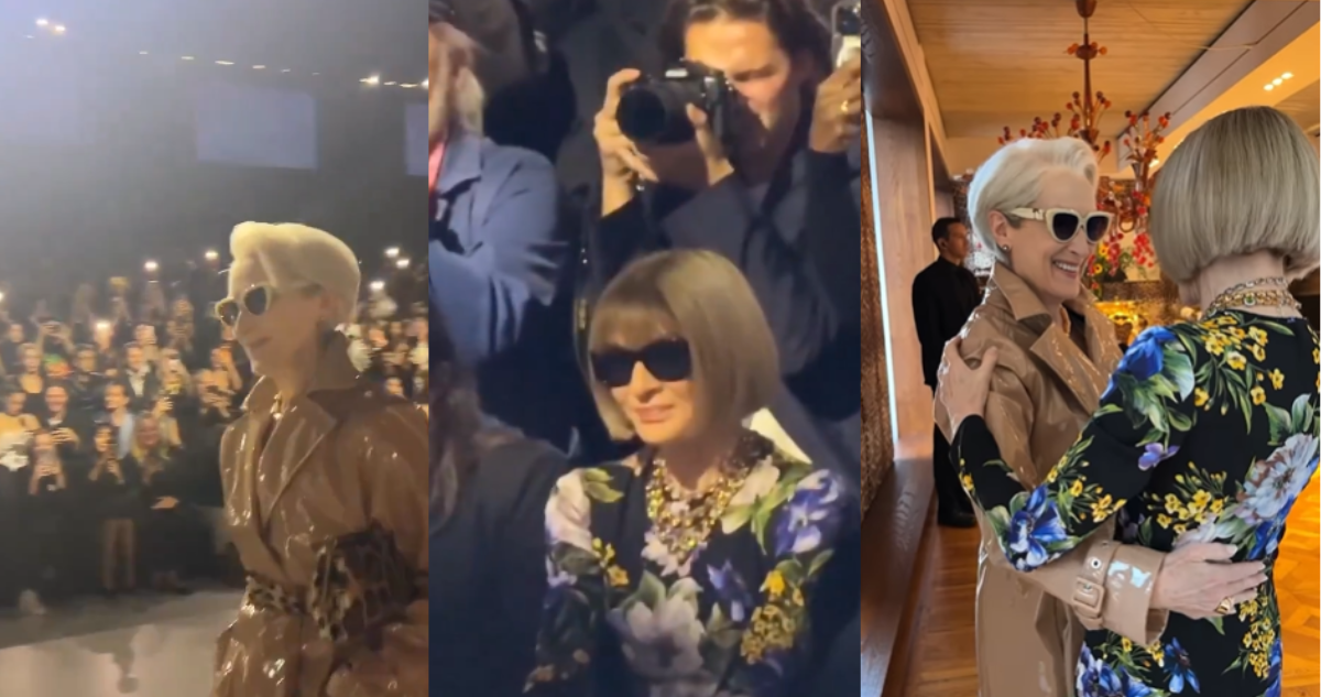 “Miranda Priestly” sorprende en desfile de Dolce & Gabbana: se sentó frente a Anna Wintour