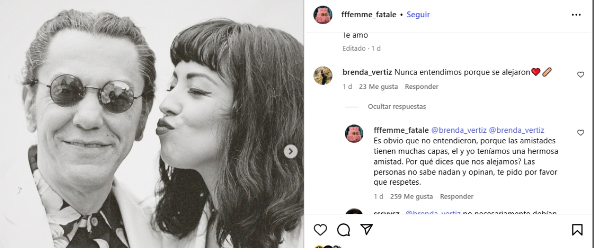 Mon Laferte responde a usuaria que puso en duda amistad con fallecido músico: "No saben nada y opinan"