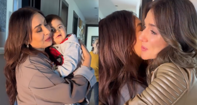 Myriam Hernández junto a Domingo, hijo de María Luisa Godoy