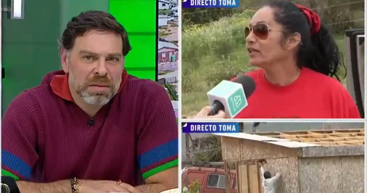 José Antonio Neme y pobladora de toma de Quilpué