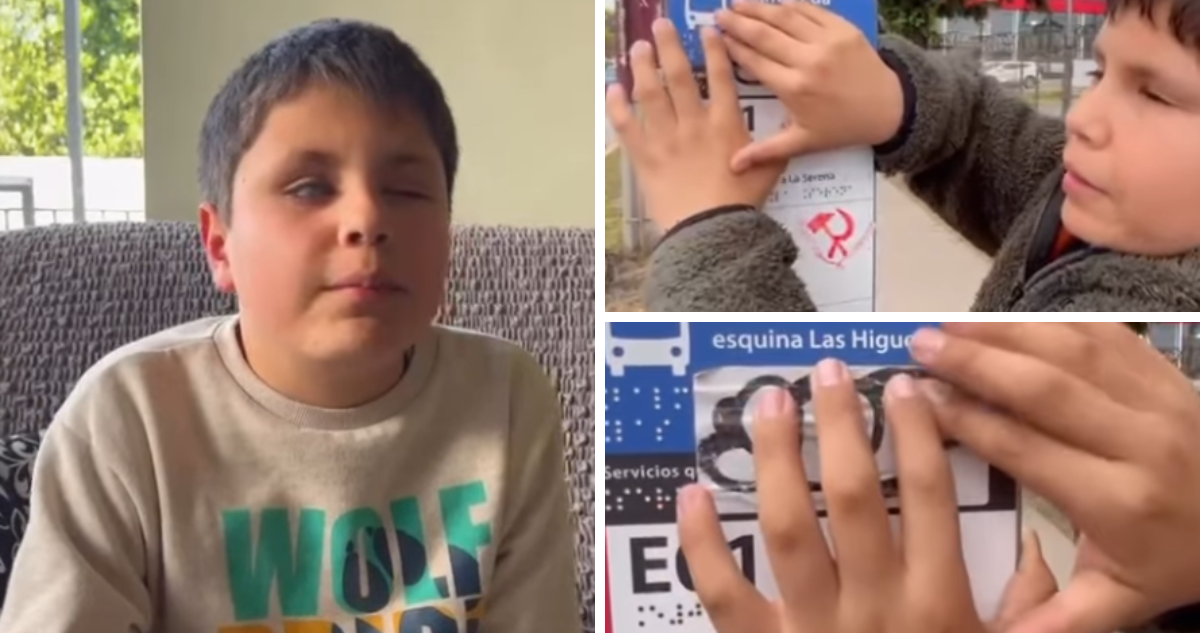 Niño ciego agradece apoyo