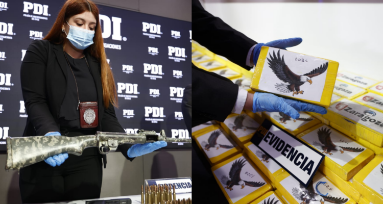 Operativo contra banda narco de la RM: incautan arma del Ejército boliviano y $9 mil millones en droga