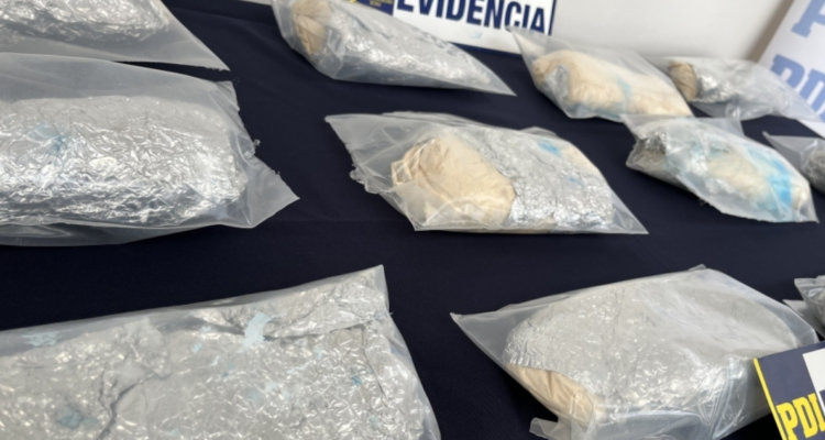 Pasta base de cocaína incautada en operativo