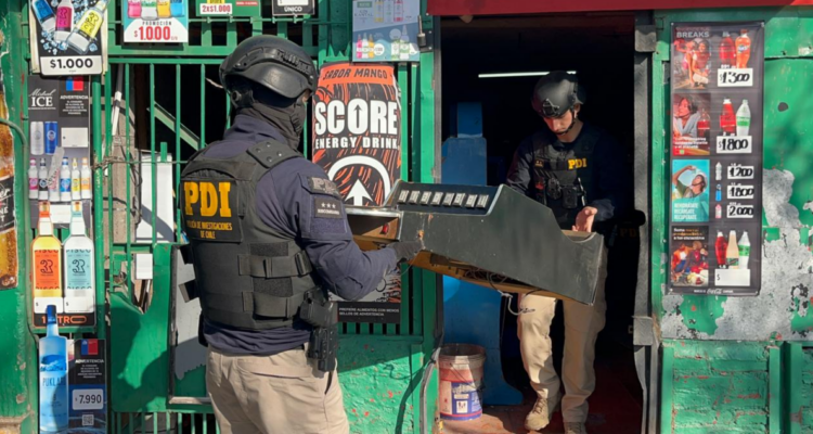 PDI realiza allanamientos en 3 regiones por banda ligada a robo de containers y casinos clandestinos