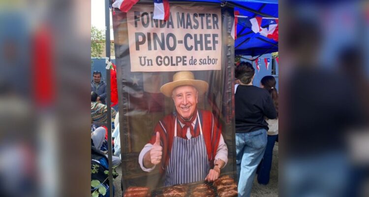 Indignación causa pendón del dictador Augusto Pinochet en fondas escolares de colegio en Talca