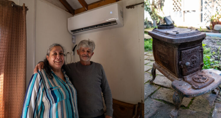 Familia beneficiaria de recambio gratuito de estufas a leña valora impacto en su salud