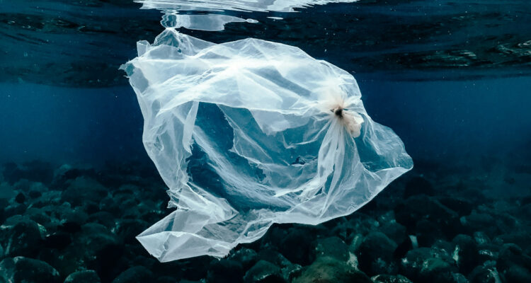 Imagen de una bolsa plástica en el agua para ilustrar nota sobre el Sobregiro por Plástico