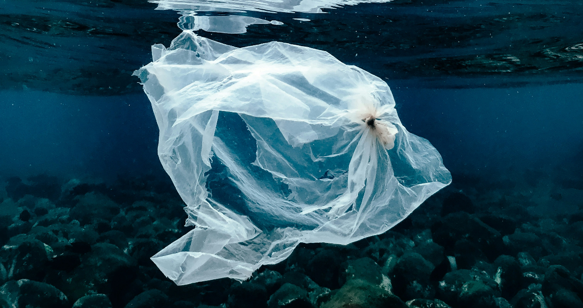 Imagen de una bolsa plástica en el agua para ilustrar nota sobre el Sobregiro por Plástico