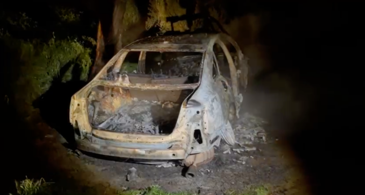 Delincuentes golpean a empresario para realizar portonazo en Huechuraba: después quemaron el auto